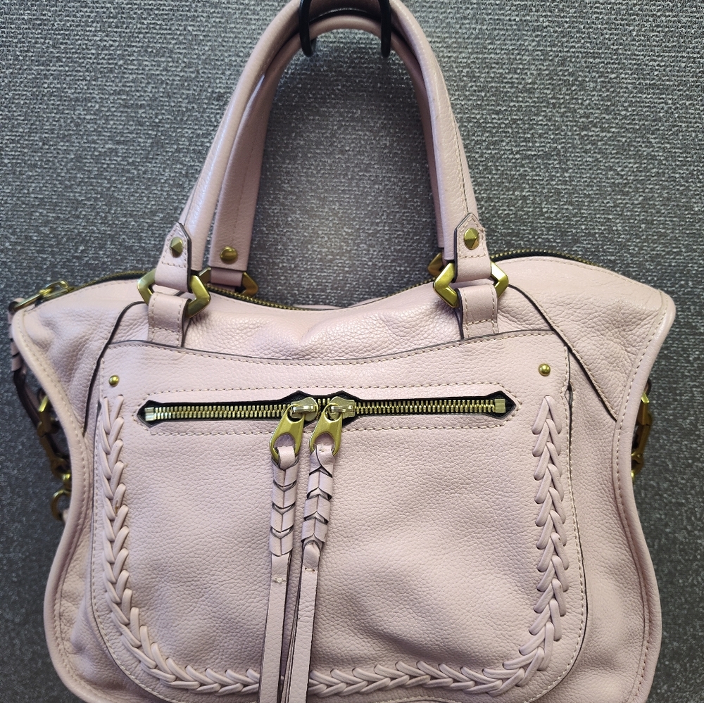 ORYANY Pink leather Crossbody Purse handbag QVC